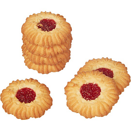 Печенье сдобное Яшкино Курабье с вишневым джемом 4 кг