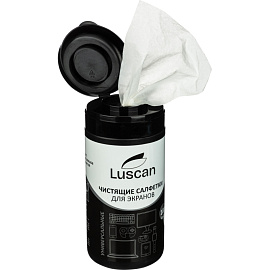 Салфетки влажные для экранов универсальные Luscan с антистатическим эффектом биоразлагаемые (100 штук в тубе) фото Салфетки влажные для экранов универсальные Luscan с антистатическим эффектом биоразлагаемые (100 штук в тубе)