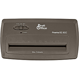 Шредер (уничтожитель документов) ProfiOffice Piranha EC 5 СС 4-й уровень секретности объем корзины 14 л