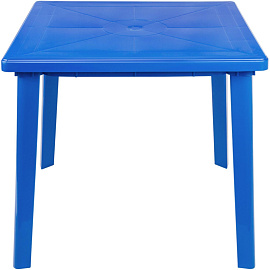 Стол пластиковый квадратный (синий, 800x800x710 мм)
