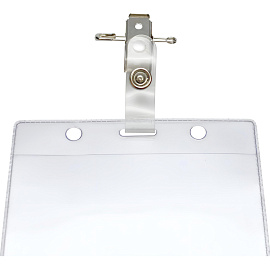 Бейдж Комус вертикальный 155х102 мм без держателя (размер вкладыша: 96х134)