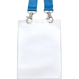 Бейдж Комус вертикальный 155х102 мм без держателя (размер вкладыша: 96х134)