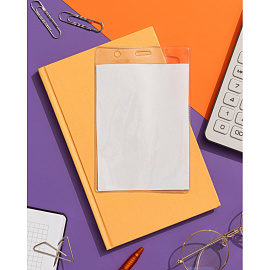 Бейдж Комус вертикальный 155х102 мм без держателя (размер вкладыша: 96х134)