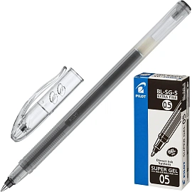 Ручка гелевая неавтоматическая Pilot BL-SG5 черная (толщина линии 0.3 мм)