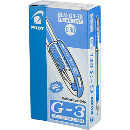 Ручка гелевая неавтоматическая Pilot BLN-G3-38 синяя (толщина линии 0.2 мм)