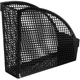 Лоток вертикальный для бумаг 110 мм Attache пластиковый черный 6 предметов (2 лотка горизонтальных, 2 лотка вертикальных, подставки для ручек и стикер