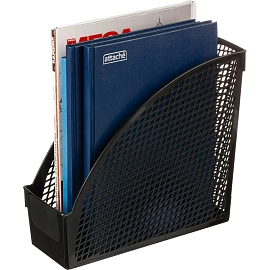 Лоток вертикальный для бумаг 110 мм Attache пластиковый черный 6 предметов (2 лотка горизонтальных, 2 лотка вертикальных, подставки для ручек и стикер