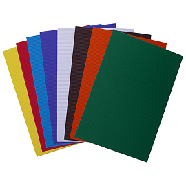 Картон цветной А4, ArtSpace, 8л., 8цв., гофрированный, в пакете с европодвесом