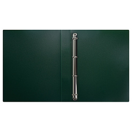 Папка на 4 кольцах СТАММ "Диагональ" А4, 40мм, 700мкм, пластик, изумруд