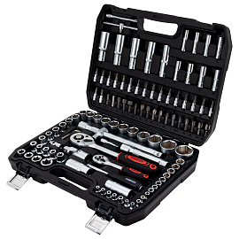 Набор инструментов для автомобиля, 108 предметов, пластиковый кейс, RABBITEX (РАББИТЕКС), 671339
