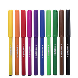 Фломастеры ЮНЛАНДИЯ 10 цветов, "ЭКЗОТИКА", вентилируемый колпачок, картон, 151420