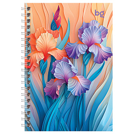 Записная книжка А6 80л., на гребне BG "Paper art