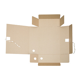 Папка архивная с завязками OfficeSpace "Standard" плотная, микрогофрокартон, 100мм, бурый, 900л.
