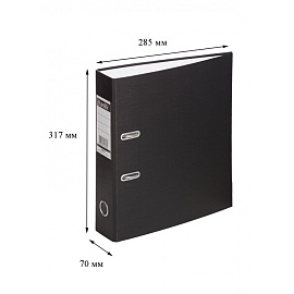 Папка-регистратор Bantex (Attache Selection) Economy 70 мм чёрная бумвинил/бумага