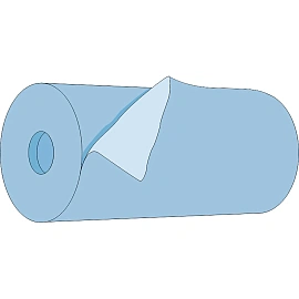 Простыня одноразовая Гекса нестерильная в рулоне без перфорации 80 см x 400 м голубая