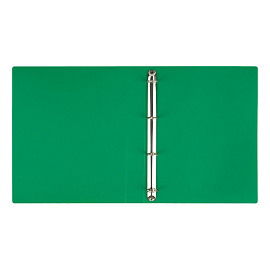 Папка на 4 кольцах СТАММ А4, 40мм, 500мкм, пластик, зеленая