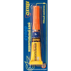 Клей секундный Секунда универсальный 3 г фото Клей секундный Секунда универсальный 3 г