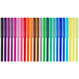 Фломастеры ArtSpace "Милые зверушки", 24цв., смываемые, картон, европодвес