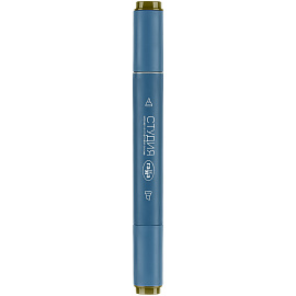 Маркер двусторонний для скетчинга Гамма "Студия", болотный темный, корпус трехгранный, пулевид./клиновид. наконечники