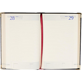 Ежедневник полудатированный Bruno Visconti Imperium натуральная кожа А5 208 листов черный (золотистый обрез)