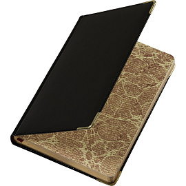 Ежедневник полудатированный Bruno Visconti Imperium натуральная кожа А5 208 листов черный (золотистый обрез)