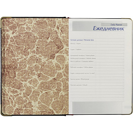 Ежедневник полудатированный Bruno Visconti Imperium натуральная кожа А5 208 листов черный (золотистый обрез)