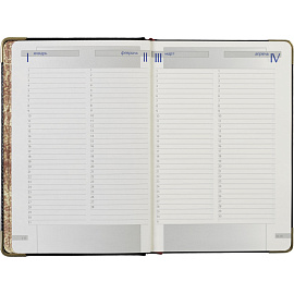 Ежедневник полудатированный Bruno Visconti Imperium натуральная кожа А5 208 листов черный (золотистый обрез)