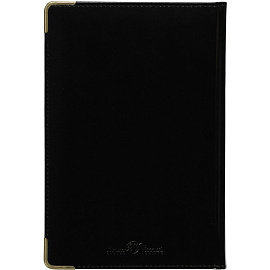 Ежедневник полудатированный Bruno Visconti Imperium натуральная кожа А5 208 листов черный (золотистый обрез)