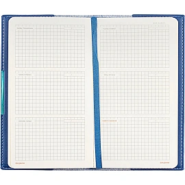 Еженедельник недатированный Bruno Visconti Metropol искусственная кожа А6 80 листов синий (3-492/01)