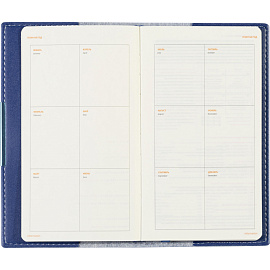 Еженедельник недатированный Bruno Visconti Metropol искусственная кожа А6 80 листов синий (3-492/01)