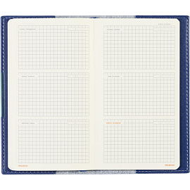 Еженедельник недатированный Bruno Visconti Metropol искусственная кожа А6 80 листов синий (3-492/01)