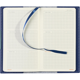 Еженедельник недатированный Bruno Visconti Metropol искусственная кожа А6 80 листов синий (3-492/01)