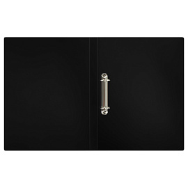 Папка на 2 кольцах СТАММ "Герб" А4, 25мм, 700мкм, пластик, черный фото Папка на 2 кольцах СТАММ "Герб" А4, 25мм, 700мкм, пластик, черный