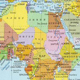 Коврик на стол Attache 380x590 мм комбинированный с картой мира