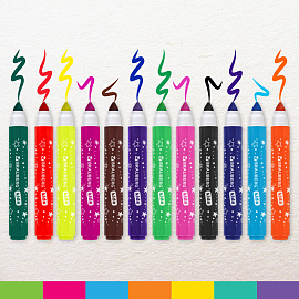 Фломастеры в суперкейсе утолщенные 12 цветов, вентилируемый колпачок, BRAUBERG KIDS, 152187 фото Фломастеры в суперкейсе утолщенные 12 цветов, вентилируемый колпачок, BRAUBERG KIDS, 152187