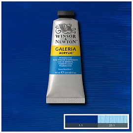 Краска акриловая художественная Winsor&Newton "Galeria", 60мл, туба, обработанный голубой