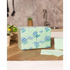 Салфетки бумажные Luscan Profi Pack 1-слойные 24х24 см зелёные (400 листов в пачке) фото Салфетки бумажные Luscan Profi Pack 1-слойные 24х24 см зелёные (400 листов в пачке)