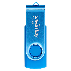 Флеш-диск 16 GB SMARTBUY Twist USB 2.0, синий, SB016GB2TWB