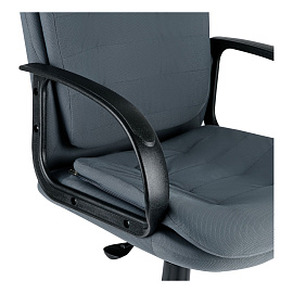 Кресло руководителя Helmi HL-E66 "Lines" LTP, ткань серая, пиастра