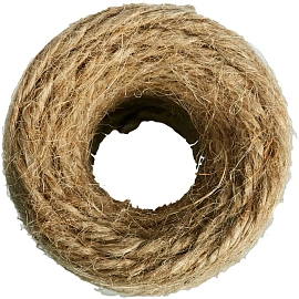 Шнур джутовый полированный плетёный (1.4 мм x 100 м)