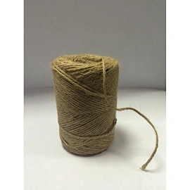 Шнур джутовый полированный плетёный (1.4 мм x 100 м)