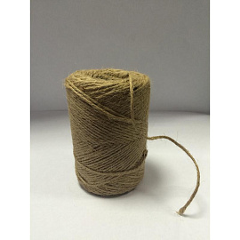 Шнур джутовый полированный плетёный (1.4 мм x 100 м)