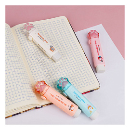 Ластик MESHU "Cat Paw", 93*28*17мм, термопластичная резина, выдвижной, пластиковый футляр фото Ластик MESHU "Cat Paw", 93*28*17мм, термопластичная резина, выдвижной, пластиковый футляр