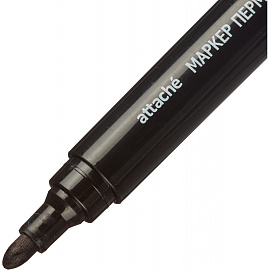 Маркер перманентный полулаковый Attache Economy черный (толщина линии 2-3 мм) круглый наконечник