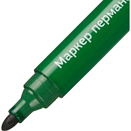 Маркер перманентный полулаковый Attache Economy зеленый (толщина линии 2-3 мм) круглый наконечник
