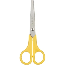Ножницы 130 мм Attache с пластиковыми симметричными ручками желтого цвета