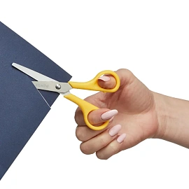 Ножницы 130 мм Attache с пластиковыми симметричными ручками желтого цвета