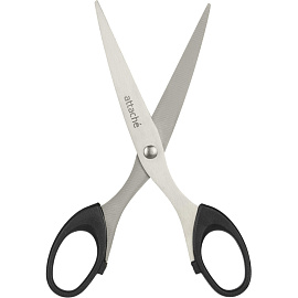 Ножницы 169 мм Attache с пластиковыми симметричными эллиптическими ручками черного цвета фото Ножницы 169 мм Attache с пластиковыми симметричными эллиптическими ручками черного цвета