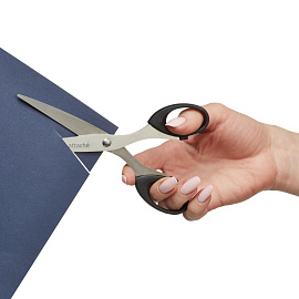 Ножницы 169 мм Attache с пластиковыми симметричными эллиптическими ручками черного цвета фото Ножницы 169 мм Attache с пластиковыми симметричными эллиптическими ручками черного цвета