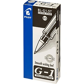 Ручка гелевая неавтоматическая Pilot BL-G1-5T черная (толщина линии 0.3 мм)